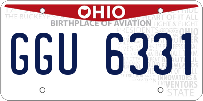 OH license plate GGU6331