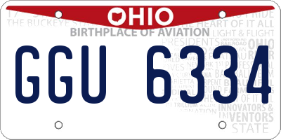 OH license plate GGU6334