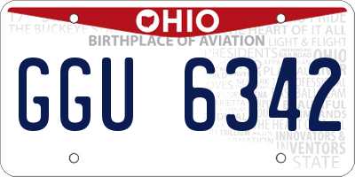 OH license plate GGU6342