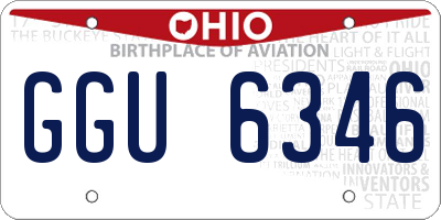 OH license plate GGU6346