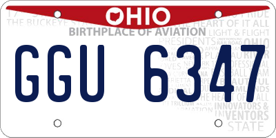 OH license plate GGU6347