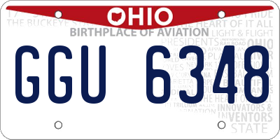 OH license plate GGU6348