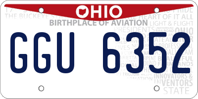 OH license plate GGU6352