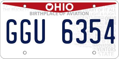 OH license plate GGU6354
