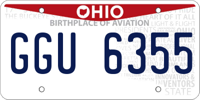 OH license plate GGU6355