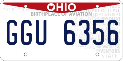 OH license plate GGU6356