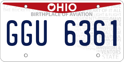 OH license plate GGU6361