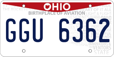 OH license plate GGU6362