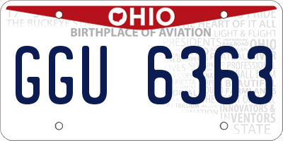 OH license plate GGU6363