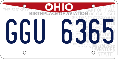 OH license plate GGU6365