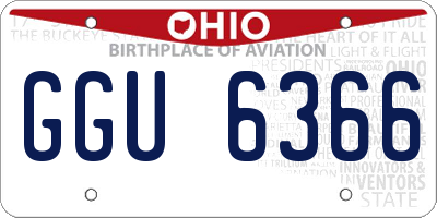 OH license plate GGU6366