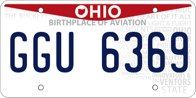 OH license plate GGU6369
