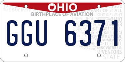 OH license plate GGU6371
