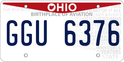 OH license plate GGU6376