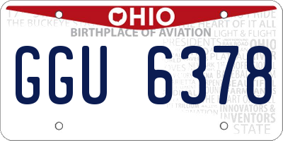 OH license plate GGU6378