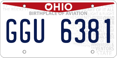 OH license plate GGU6381