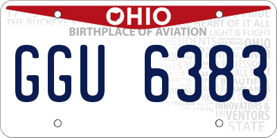 OH license plate GGU6383