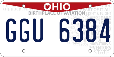 OH license plate GGU6384