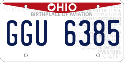 OH license plate GGU6385