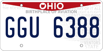 OH license plate GGU6388