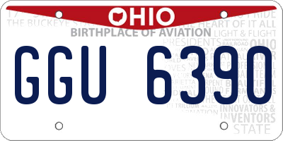 OH license plate GGU6390