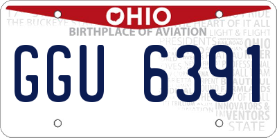 OH license plate GGU6391