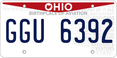 OH license plate GGU6392
