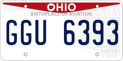 OH license plate GGU6393