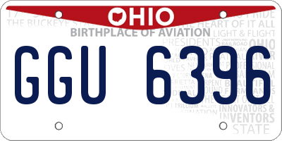 OH license plate GGU6396