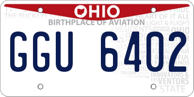 OH license plate GGU6402
