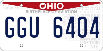 OH license plate GGU6404