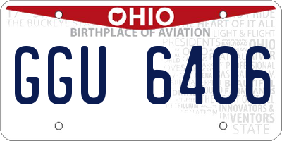 OH license plate GGU6406