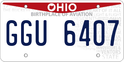 OH license plate GGU6407