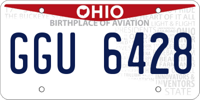 OH license plate GGU6428