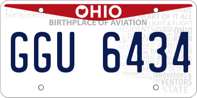 OH license plate GGU6434