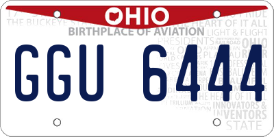 OH license plate GGU6444