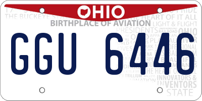 OH license plate GGU6446