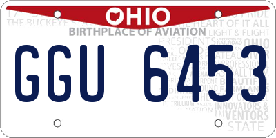 OH license plate GGU6453
