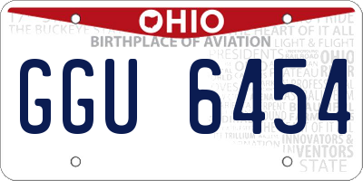 OH license plate GGU6454