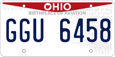 OH license plate GGU6458
