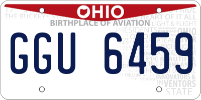 OH license plate GGU6459