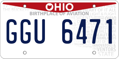 OH license plate GGU6471