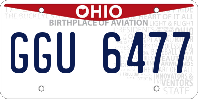 OH license plate GGU6477