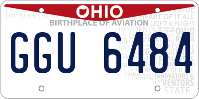 OH license plate GGU6484