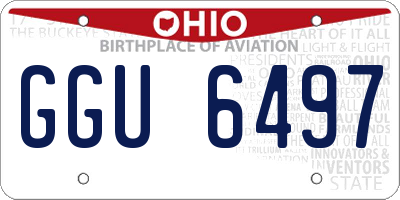 OH license plate GGU6497