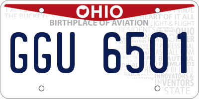 OH license plate GGU6501