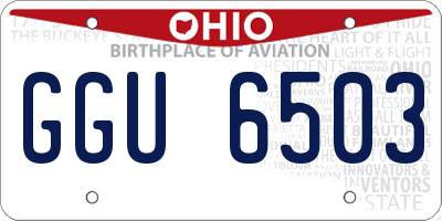 OH license plate GGU6503
