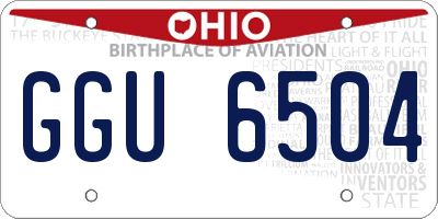 OH license plate GGU6504