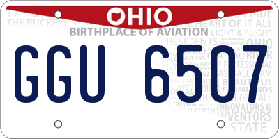 OH license plate GGU6507