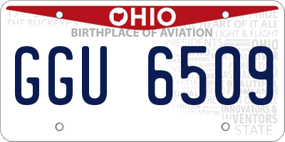 OH license plate GGU6509